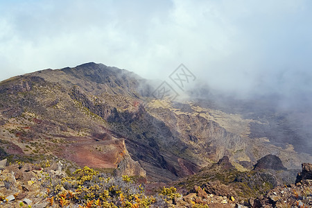 和Crater Maui夏威夷 火山口山坡远足起源火山岩岩石火山地质学陨石图片