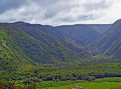 夏威夷大岛的波lulu山谷图片