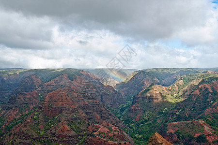 Waimea峡谷  Kauai 夏威夷地方岩石风景气候热带天空图片