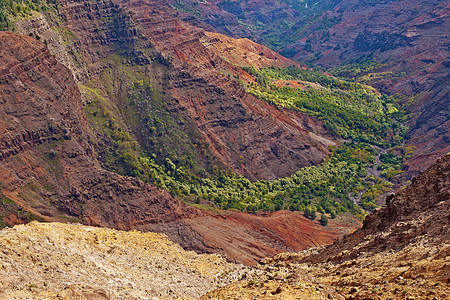 Waimea峡谷  Kauai 夏威夷风景气候岩石天空地方热带图片