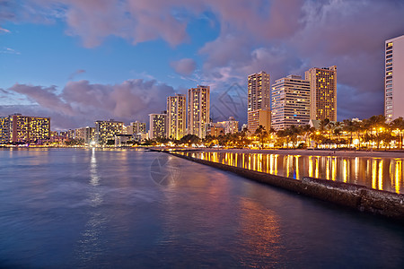 瓦胡岛夏威夷Waikiki海滩度假村城市酒店特色目的地沿海景观旅游图片