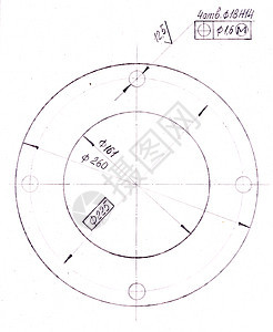 用铅笔制成的机械部件绘图建造文档项目草稿学校蓝图半径乐器技术工程图片