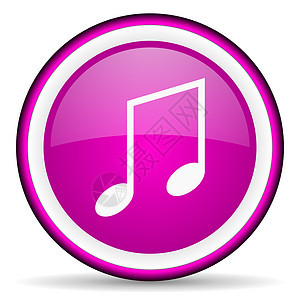 白色背景上的音乐紫色闪光图标艺术音乐播放器播送歌曲钥匙网站手机旋律玩家钢琴图片