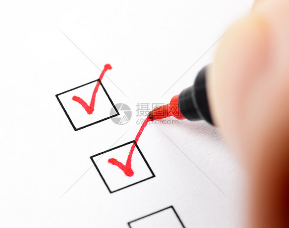 核对清单商业顾客测试写作盒子解决方案文档参与者考试标记图片