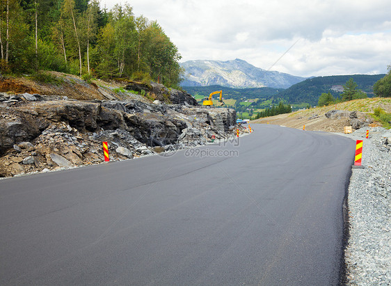 修建公路道路运输车削现代化车道机械路面工作装修石头挖掘机图片