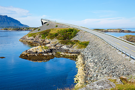 风景海洋公路沥青运输路线车道旅行国家景点支撑旅游车削图片