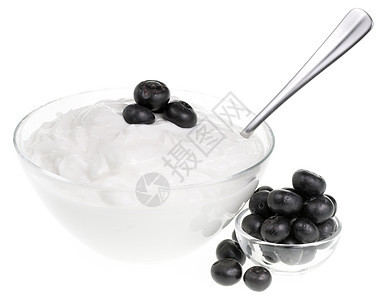 酸果碗和蓝莓奶油营养水果盘子服务小吃产品勺子奶制品覆盆子图片