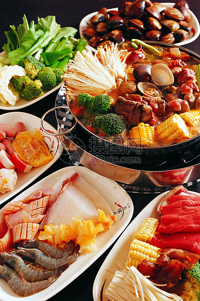 食品菜单绿色火锅美食烹饪特色白色辣椒餐厅国家红色图片