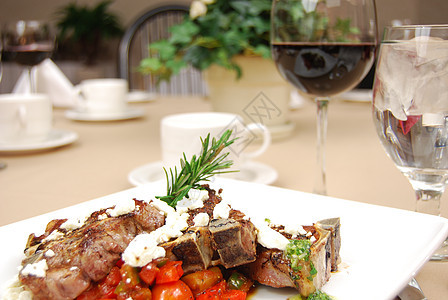 羊排美食食品晚饭民族白色国家厨房香菜绿色辣椒图片