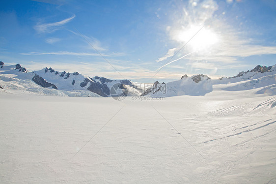 冬季风景国家公园假期旅游远景顶峰游客荒野石头冰川图片