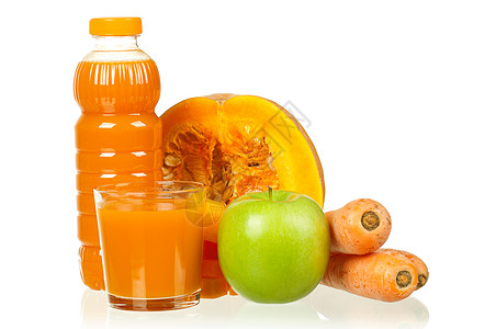 胡萝卜 南瓜和苹果汁果味饮食水果液体蔬菜玻璃美食工作室早餐甜点图片