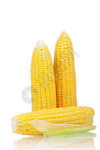 新鲜玉米叶子爆米花食物生产农场耳朵水果粮食食品膳食图片