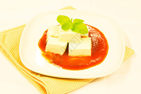 豆腐盘子草本植物美食饮食厨房白色烹饪食品立方体蔬菜图片