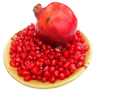 Punica 颗粒石榴果Punica 颗粒 带有种子的水果健康果汁农业红色维生素甜点饮食食物宏观热带图片
