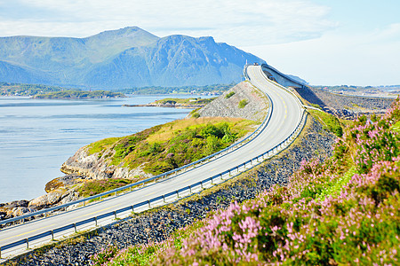 风景海洋公路国家车削路线旅游运输小路景点沥青支撑旅行图片