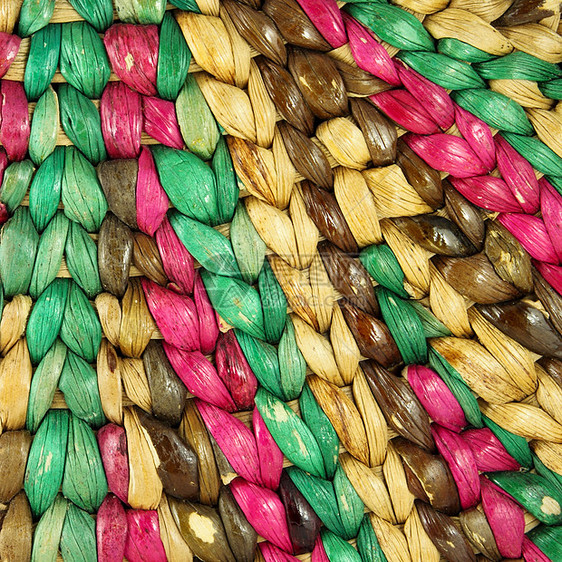 彩色拉坦的剪贴结构使用背景蓝色柳条墙纸手工乡村稻草材料甘蔗纤维椅子图片