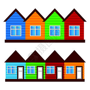 矢量房屋 彩色油漆房屋图片