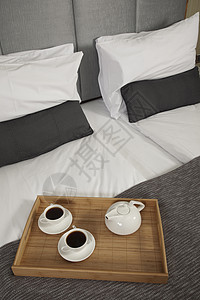 旅馆房间房子酒店家具旅行饮料咖啡面包奢华羊角果汁图片
