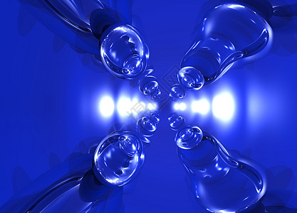现代抽象背景图样插图Name蓝色天蓝色反射玻璃气泡背景图片