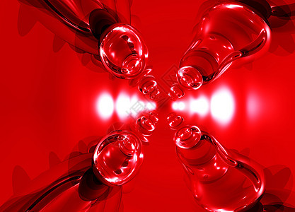 现代抽象背景图样插图Name反射玻璃红色气泡图片