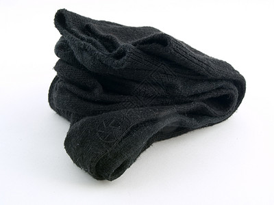 白色背景上的普通黑袜夹子短袜服装针织衣服羊毛鞋类腰部袜子脚趾图片