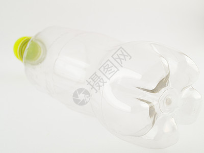 空的PVCu塑料瓶装绿帽饮料口渴瓶子液体茶点水壶蓝色淬火可乐矿物图片