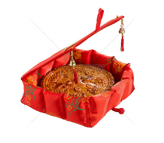 明月蛋糕 在华新年庆典的礼物盒里图片