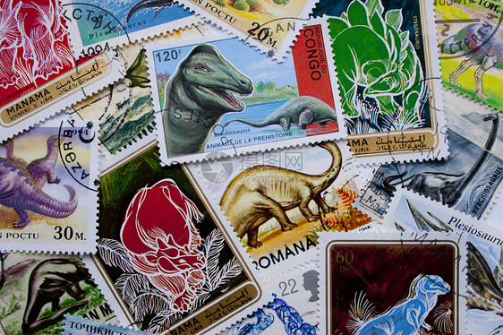 世界邮票 恐龙图片