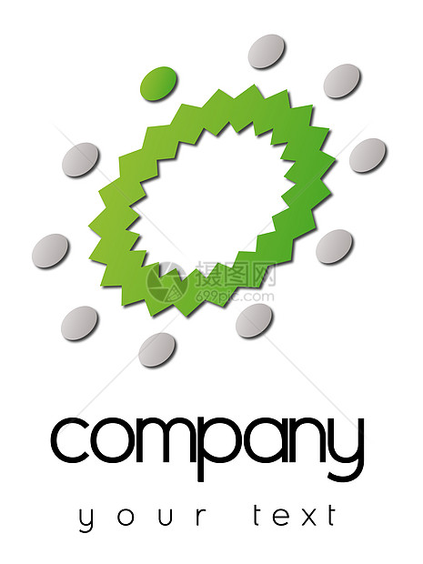 商业商务徽标绿色版权插图概念产品圆圈黑色社会商标创造力图片