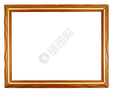 白色背景上的旧木头框架图片图片