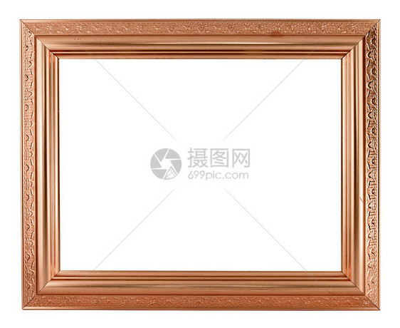 白色背景的铜图片框架Name艺术边缘照片雕刻装饰品风格乡村边界展览木头图片