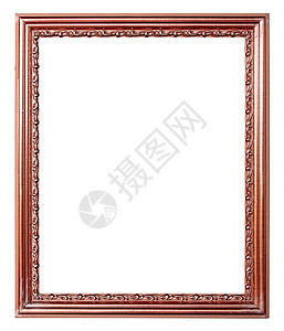 白色背景的铜图片框架Name金子边界乡村装饰品展览风格木头绘画正方形雕刻图片