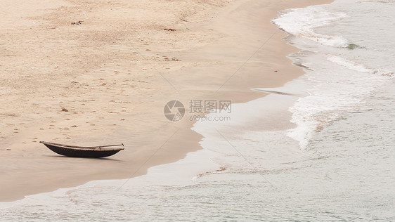 被遗弃的木船天空场景航海热带钓鱼正方形海洋车辆风景渔夫图片