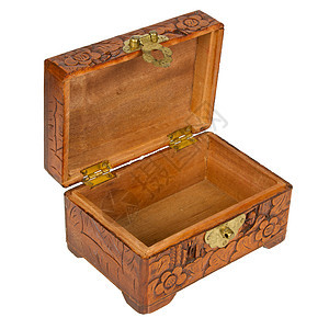 以苏里南制成的旧木箱合页礼物金子财富装饰品珍宝盖子古董案件木头图片