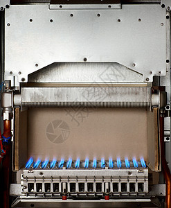 燃气锅炉金属力量烧伤火焰化石燃烧气体服务丙烷蓝色图片