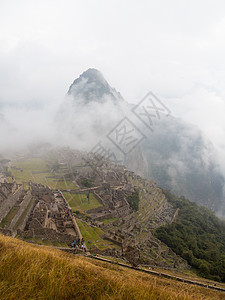 秘鲁库斯科地区的顶峰阳台文明建筑物全景脚步石头村庄游客建筑图片