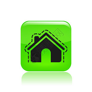 描述住房保护的现代图标矢量图插图;背景图片