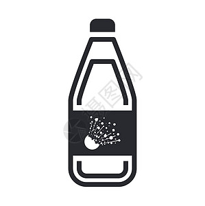 孤立的危险瓶图标的矢量插图爆炸性地液体爆炸性粉末瓶子风险图片
