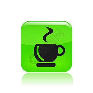 单一咖啡图标矢量插图早餐杯子背景图片