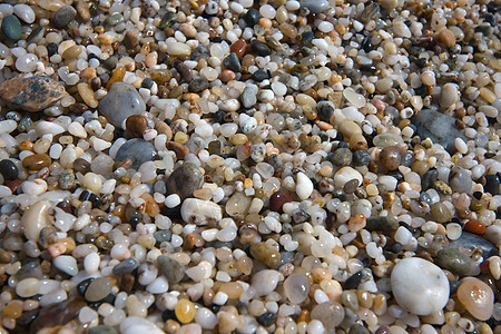海滩上的小石头粮食海岸岩石热带碎石卵石图片
