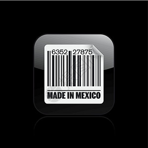 单个墨西哥图标矢量插图产品标签国籍身份进口贸易市场打印墨水生产背景图片