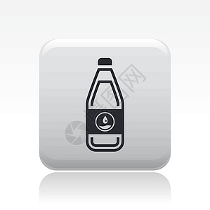 单水瓶图标的矢量插图瓶子液体标签图片