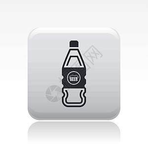 孤立啤酒图标矢量插图标签瓶子背景图片