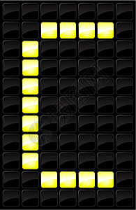 单个记分板字母图标矢量插图分数木板展示灯泡运动电子安慰图片