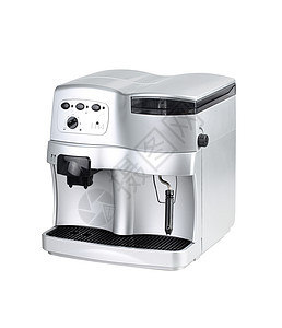 咖啡混合机工具 在白色上隔离黑色锅炉商业玻璃烤箱家电磨床制作者按钮家庭图片