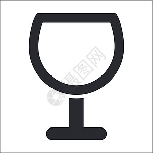 孤立玻璃图标矢量插图饮料图片