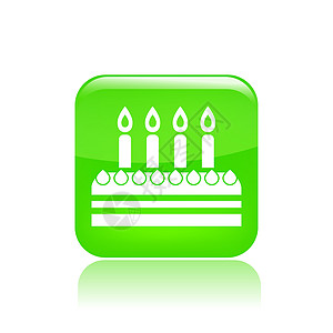 单一庆祝蛋糕图标的矢量插图Name图片