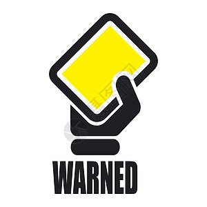 单个孤立警告图标的矢量插图展示标签黄色正方形危险网络图片