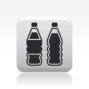 单瓶数图标的矢量插图瓶子饮料图片
