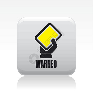 单个孤立警告图标的矢量插图正方形危险网络展示标签黄色图片